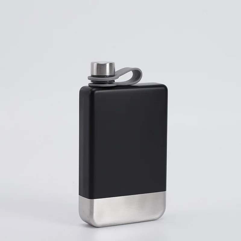 New Outdoor Portable 304 Food-Grade Stainless Steel Flask, 9oz Spray-Paint  Liquor Flask for Travel