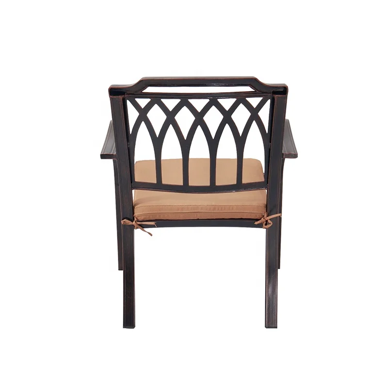 5 Piece Balcony Patio Dining Set Furniture Outdoor Garden Cast Aluminum Round Table and 4 Seater Chairs for Sale