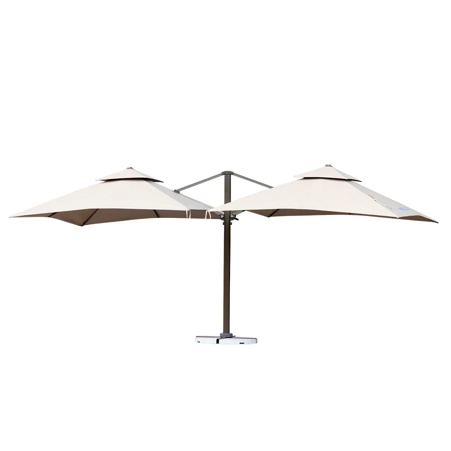 Wholesale Factory 4 Heads Quadplex Arms Cantilever Outdoor Large Sun Patio Umbrella Swimming Pool Beach Umbrella With UV