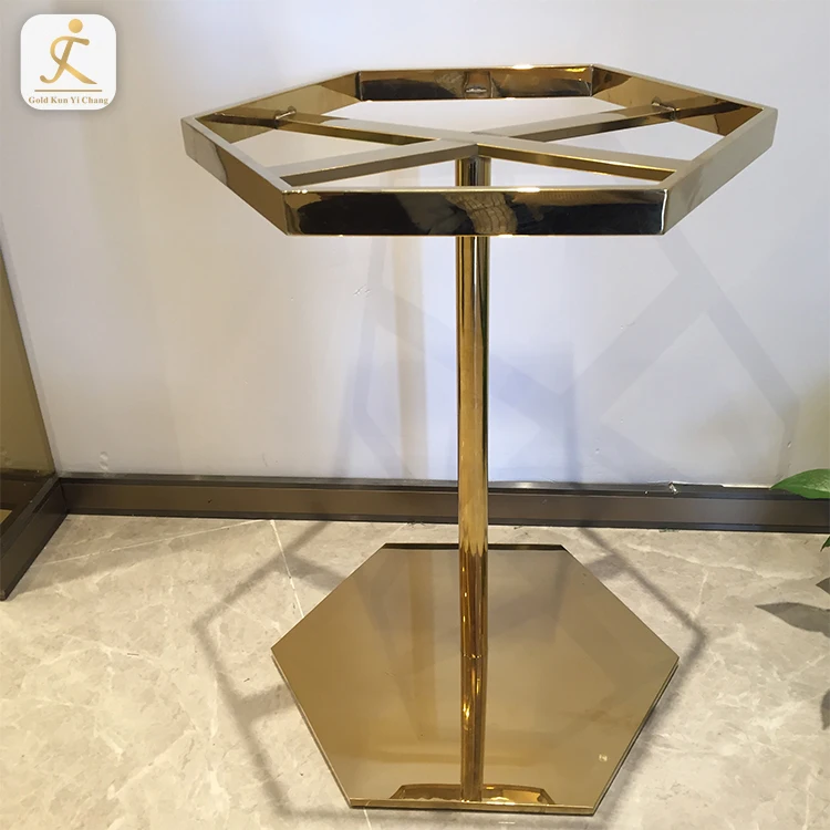 Table Frame Movable Restaurant Dining Pedestal Feet Coffee Table Base Legs Stainless Steel Dining Metal Table Furniture Frame