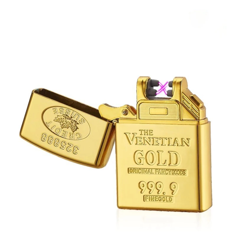 Wholesales metal gold electronic lighter from China factory