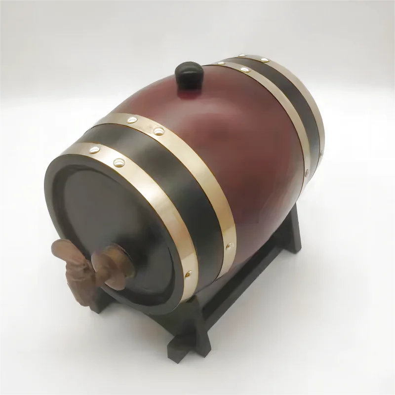 3L wine Red Oak cask Wine beer Whiskey storage decorative cask