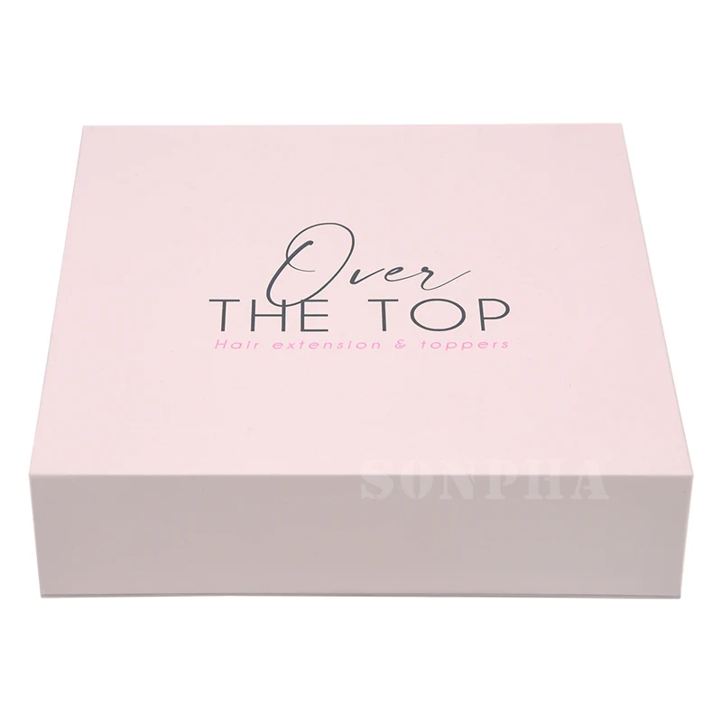 Custom Logo Cardboard Magnetic Box Packaging hair extension wig box for Clothing Jewelry Skincare Makeup box with satin lining
