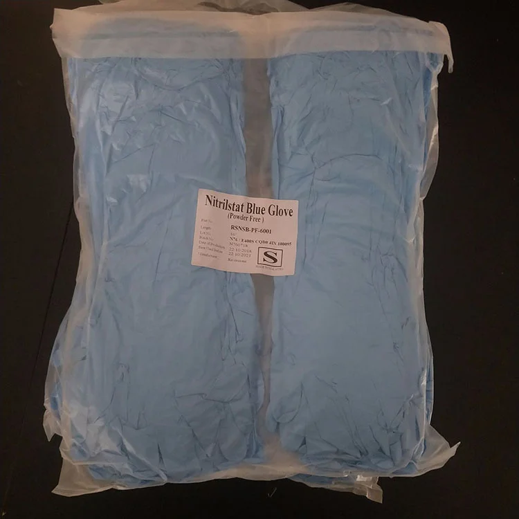 Custom waterproof 16 inch 6 mil cleanroom lab nitrile antistatic touch screen long safety work chemical elbow length gloves