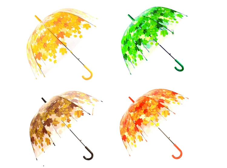 18inch wholesale promotional machine printing poe clear transparent kids children umbrella