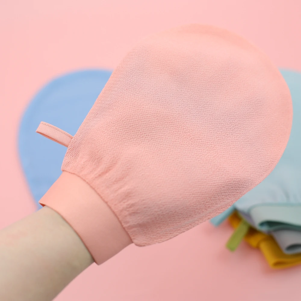 150D Single Polyester Viscose Exfoliating Hammam Clean Body Skin Glove Morocco Bath Mitt Fabric