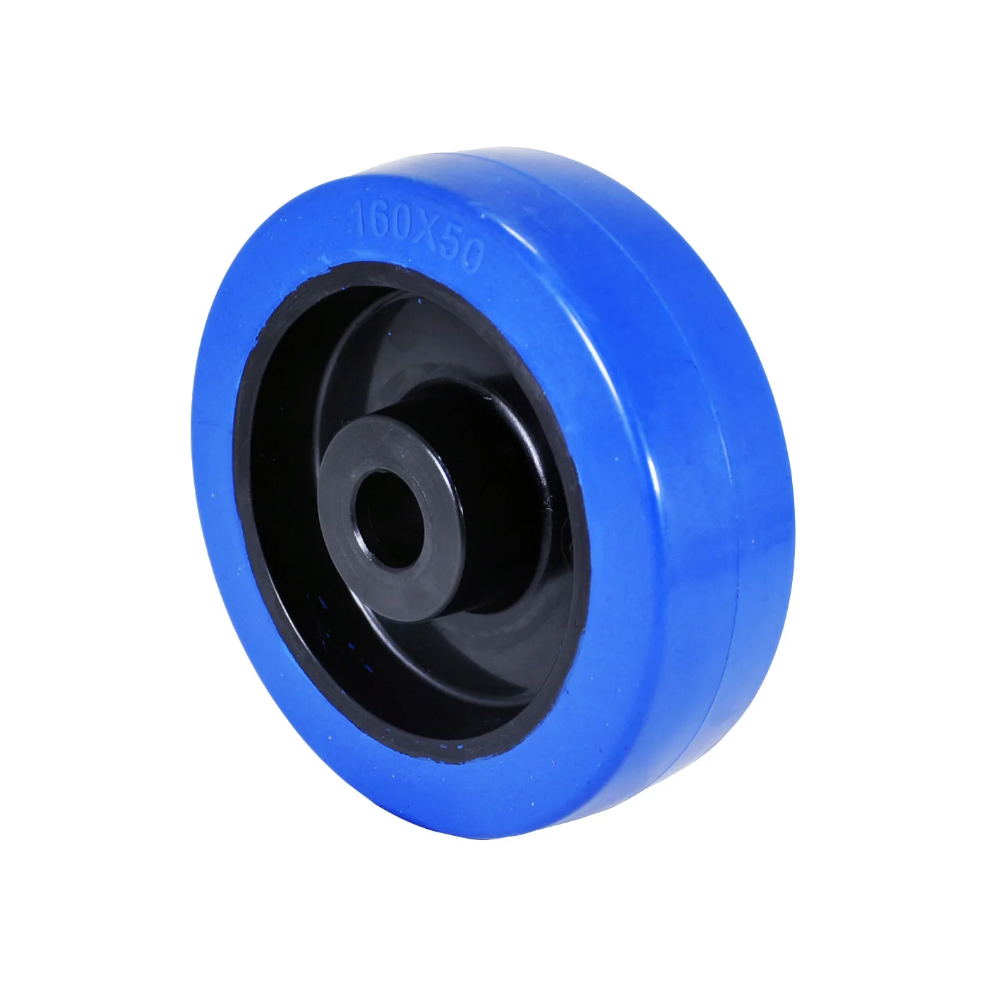 Source factory Hot  products 160X50X60mm European style  High elasticity Roller bearing  Nylon  core blue rubber caster wheel