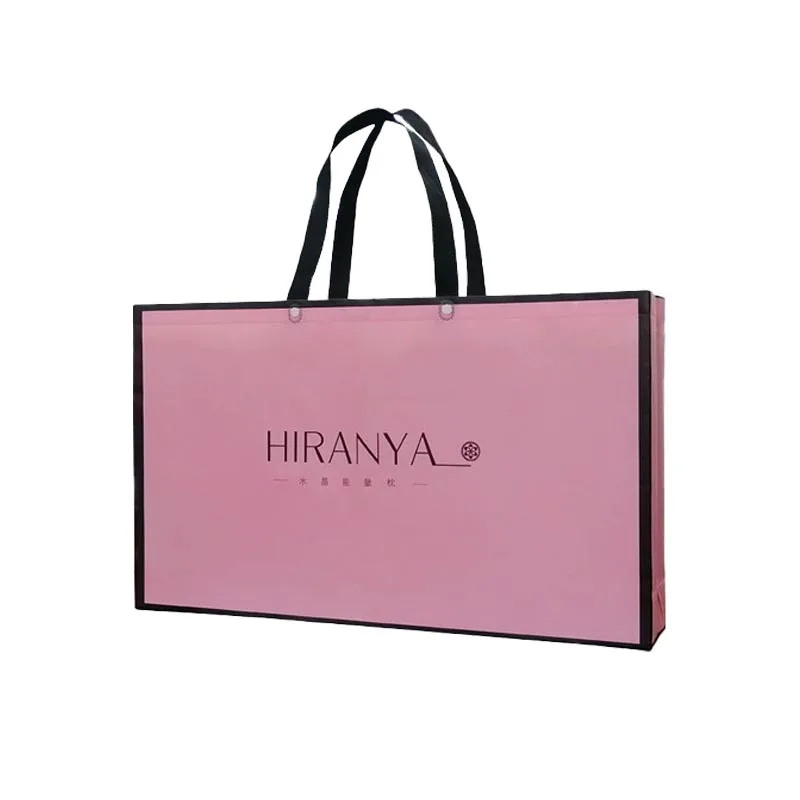 Custom Logo Nonwoven Tote Bag, Printed Recyclable Non-woven shopping Bag PP Reusable Shopping Bag