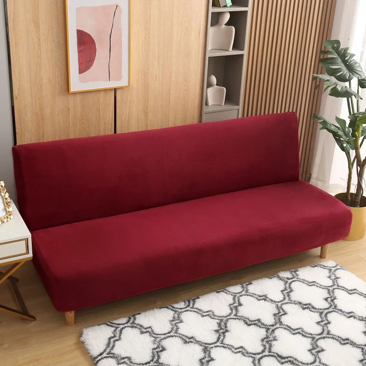 Бархатный Чехол для дивана Futon чехол без подлокотников защитное покрытие мебели