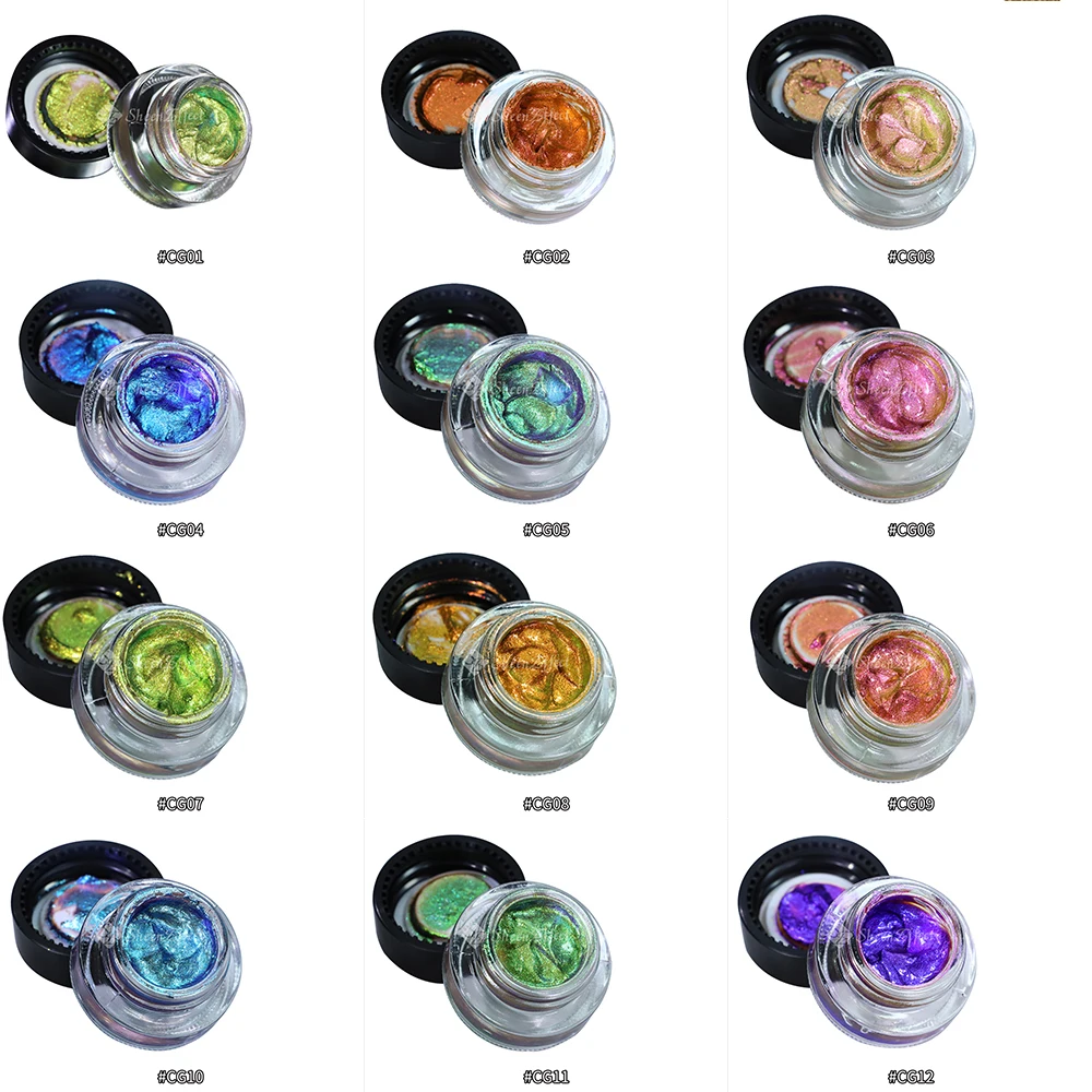 Sheeneffect New Arrival Cream Multichrome Eyeshadow Liquid Eyeshadow Easy To Apply Duochrome radiant makeup