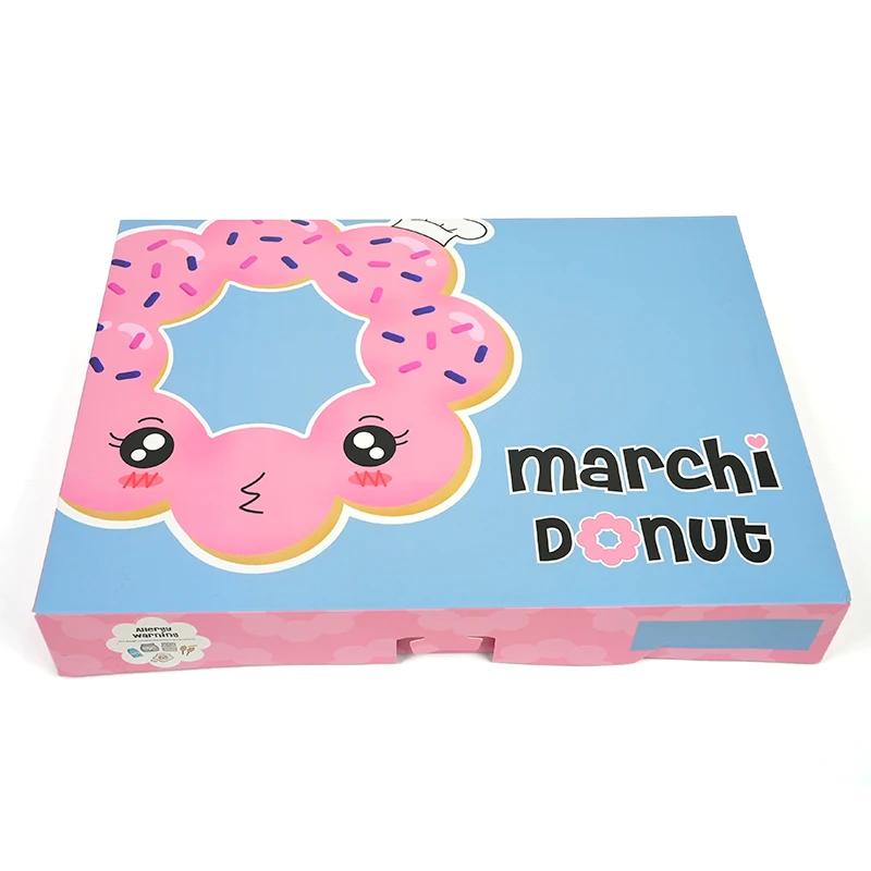 Cheap Custom Printed Logo Design Biodegradable Desert Box Brownie Donut Paper Food Packaging
