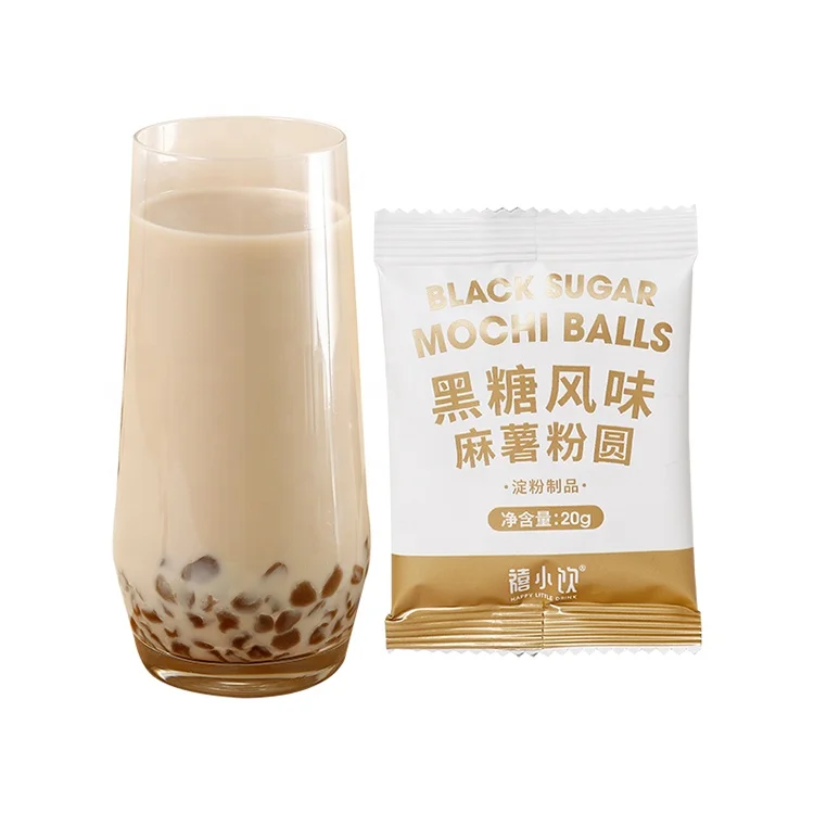 20 г * 400 пакетиков маленькая упаковка черный сахар Mochi Tapioca Pearls мгновенные шарики из тапиоки для Пузырькового чая ингредиенты