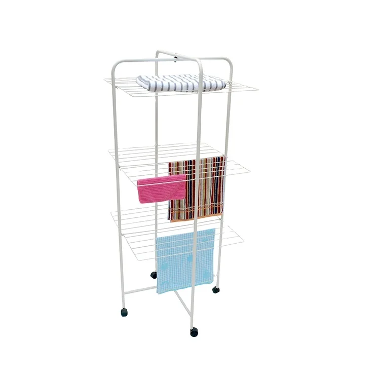 Multifunctional bathroom for use, three layers of steel 3 tier clothes airer
