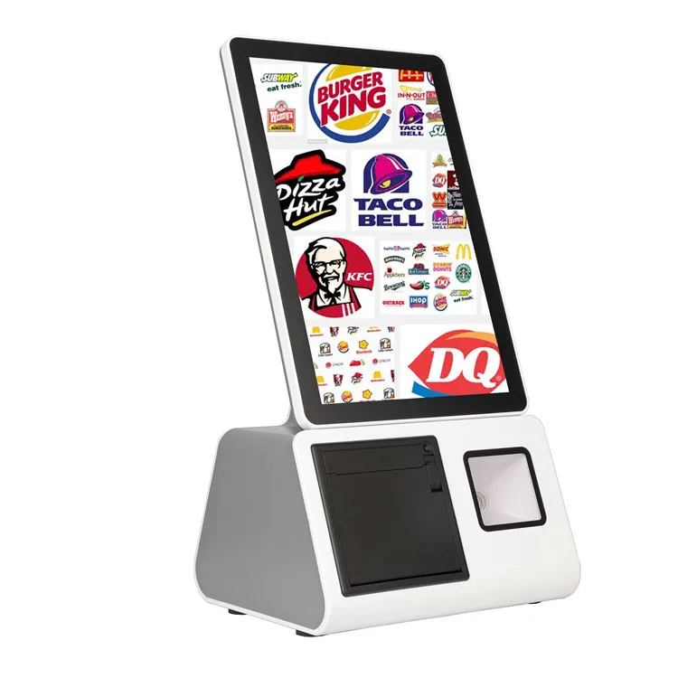 Countertop Self-Ordering Terminal All In One Tablet Self-Service Touch Screen POS System Kiosk For Cafe Retail Store
