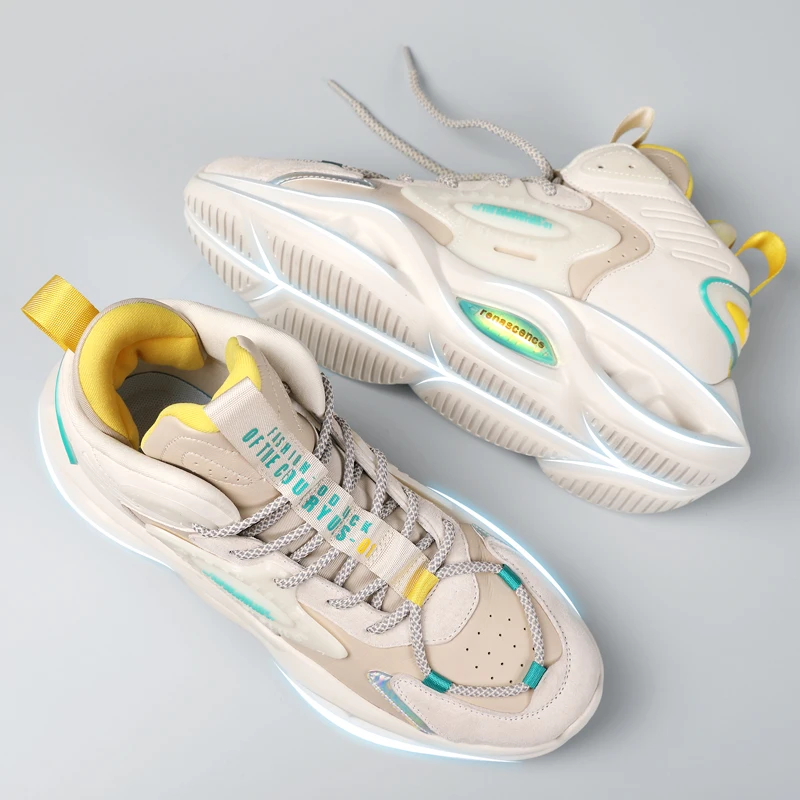 Custom High Quality Men Sneakers Wholesale Famous Designer Brand Sport Shoes High Top Casual Basketball Shoes