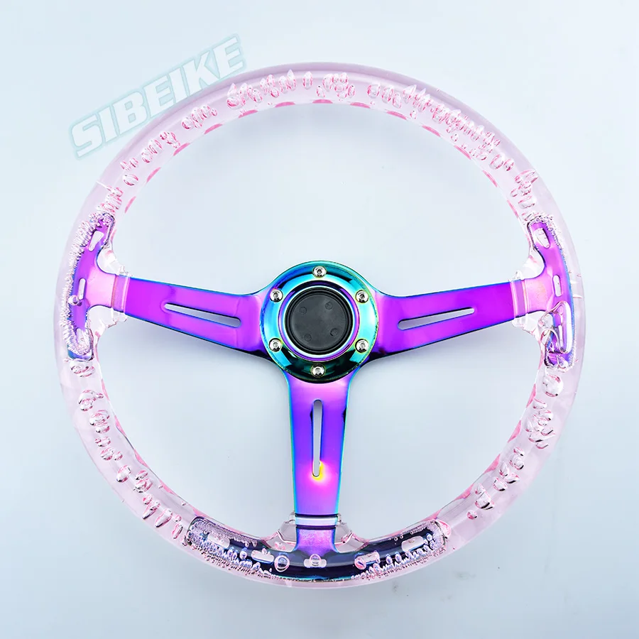 JDM Car Accessories ABS Steering Wheel Pink Steering Wheel Bubble Steering wheel