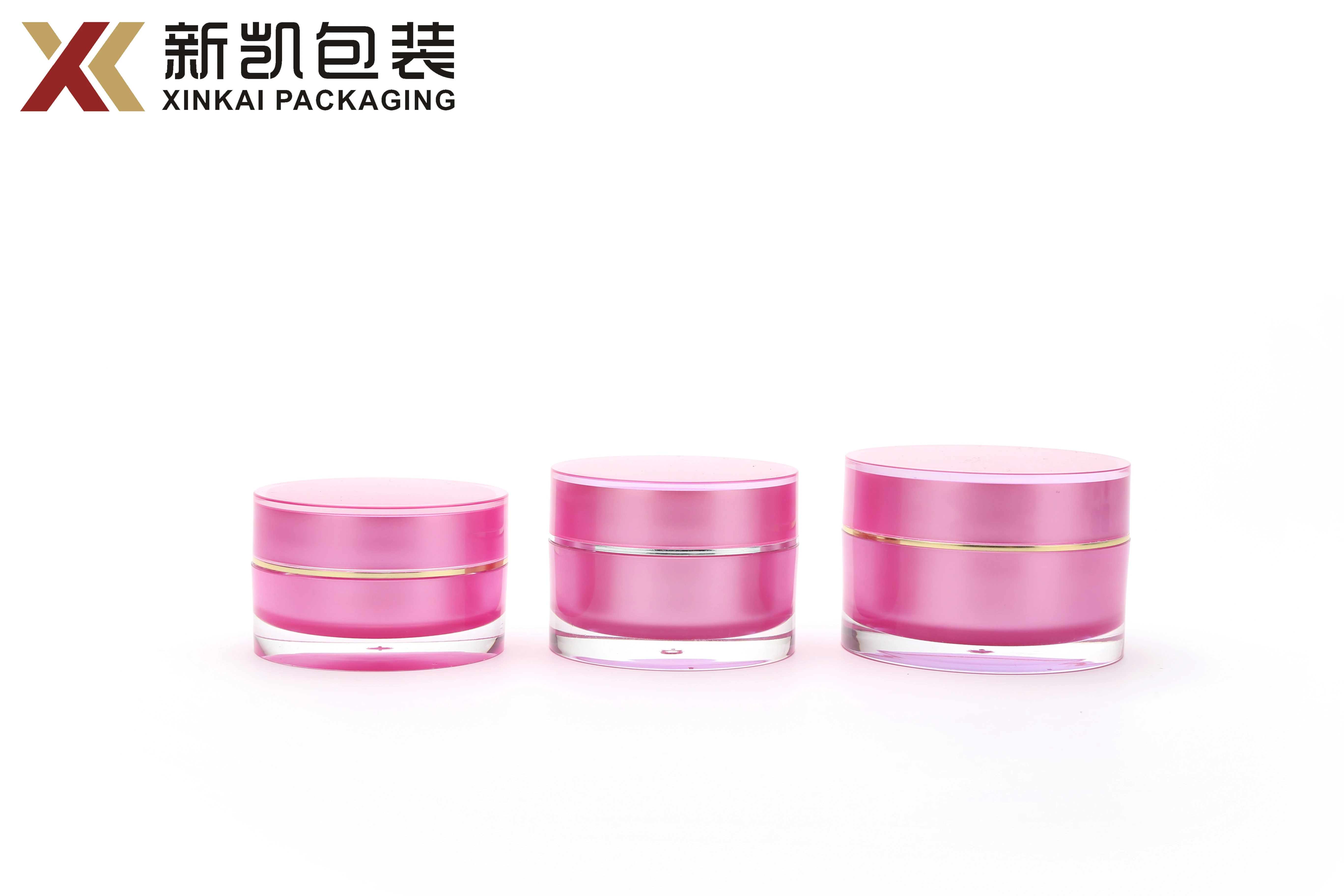 XINKAI 15g 30g 50g Cosmetic Cream Jar Round Acrylic Jar Face Eyes Body Cream Jar HT06