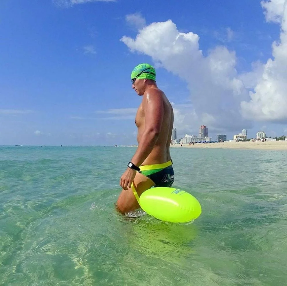 Custom Logo Outdoor Safety PVC Waterproof New Air Bag Floating Dry Bag Aid Swim Tow Buoy for Open Water Swimmers