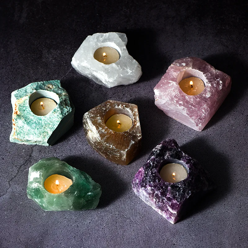 Natural Quartz Crystal chakra Meditation mineral Inserted Fragrant Spirit Powder raw Original rough Stone for home fengshui