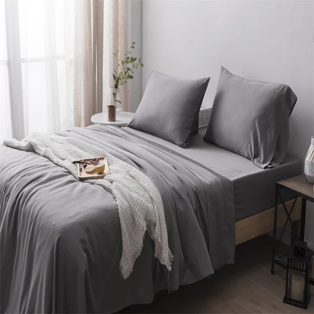 OEKO-TEX STANDARD Luxury pure bamboo sateen  300tc bamboo bedding set  /duvet cover sets