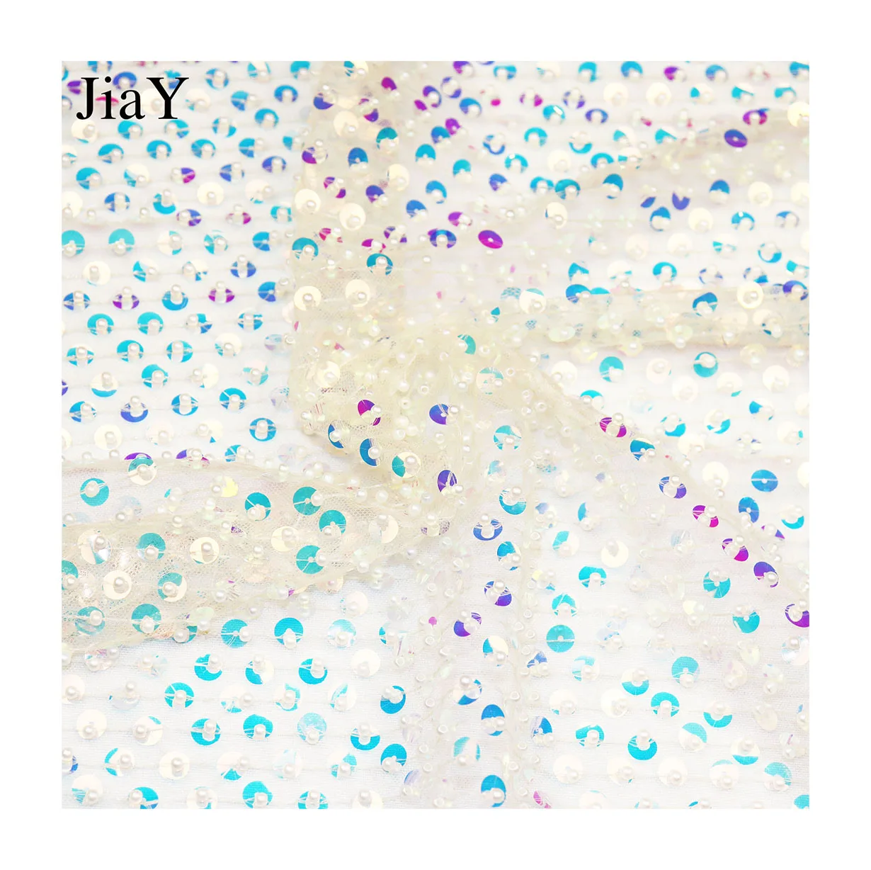 Net Embroidered Indian Swiss Pearl Beaded 2021 Flower Glitter Sequin Latest Dress Lace Fabric Embroidery