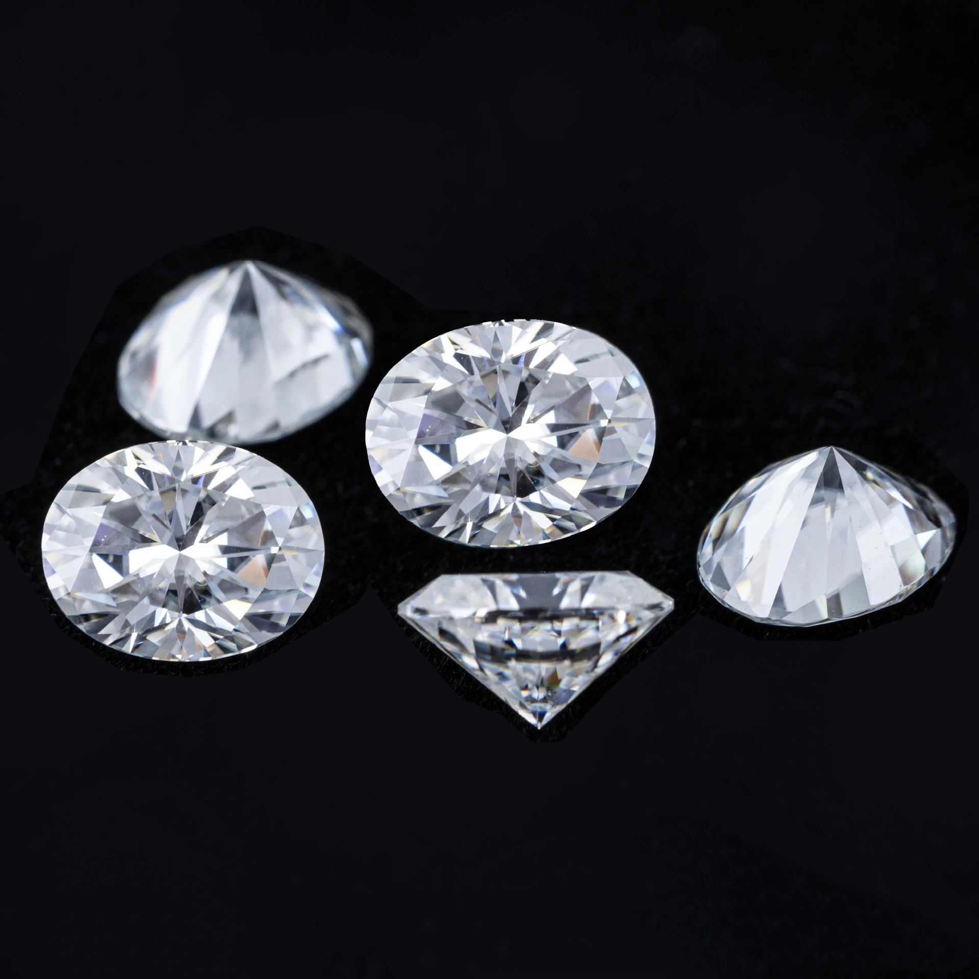 PUSHI gra watch wholesale hip hop jewelry special-shaped d color oval shape loose moissanite stones diamond