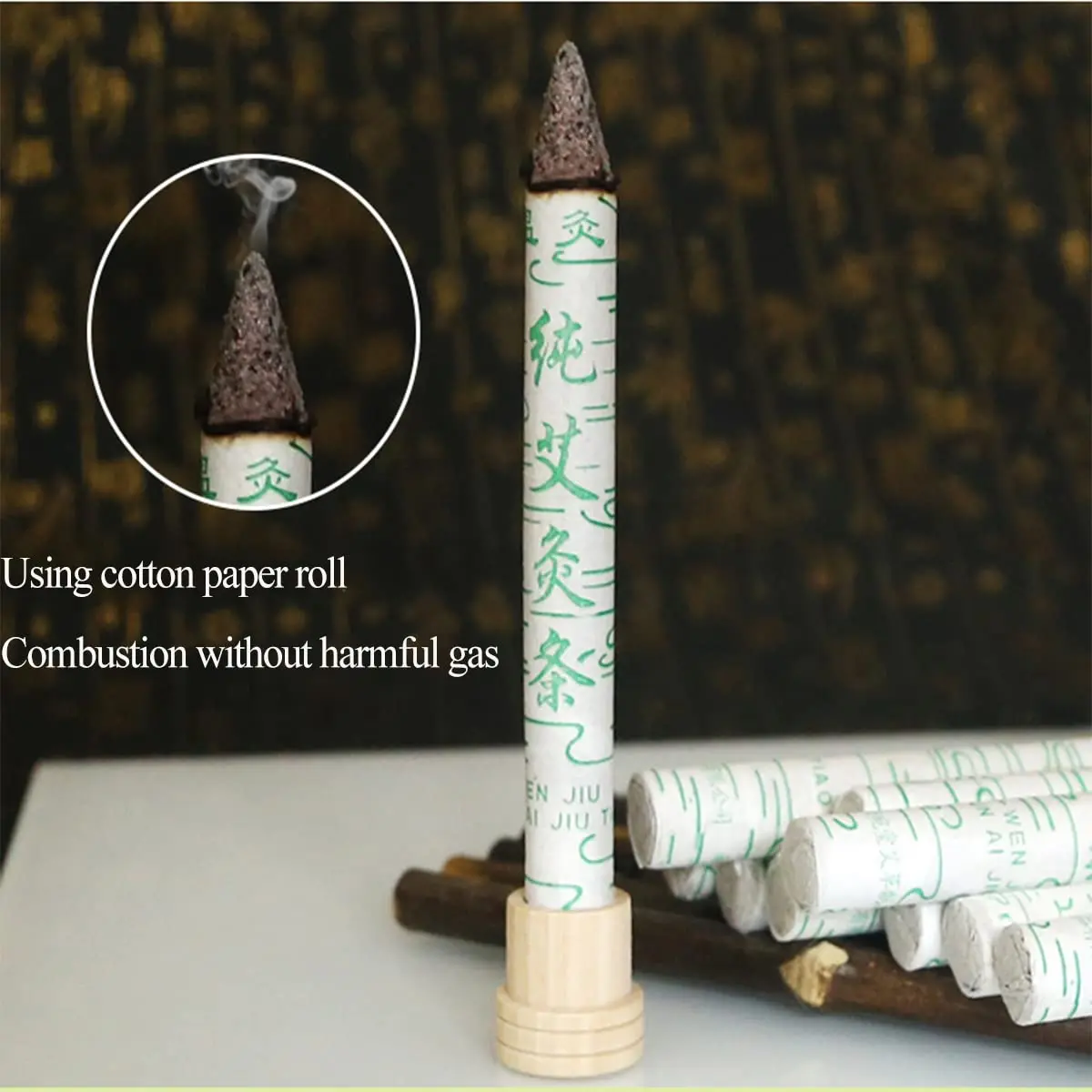 Factory Cheap Wholesale Natural Herbs Moxa Roll Acupuncture Moxibustion Pure Moxa Stick