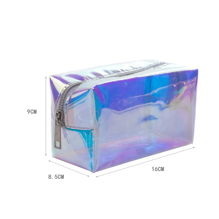 YASEN Custom Laser Cosmetic Bag Women Makeup Case PVC Transparent Beauty Organizer Pouch Female Jelly Bag Lady Make Up Pouch