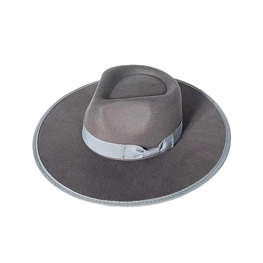 Оптовая продажа модная шляпа Sombrero Федора шерстяная широкополая на заказ для мужчин и женщин