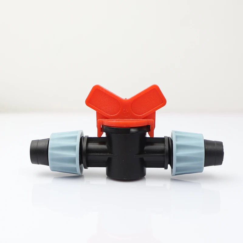 16MM Plastic Pipe Fittings Drip Tape Connectors Mini Drip Irrigation Valves For Agricultural Irrigation