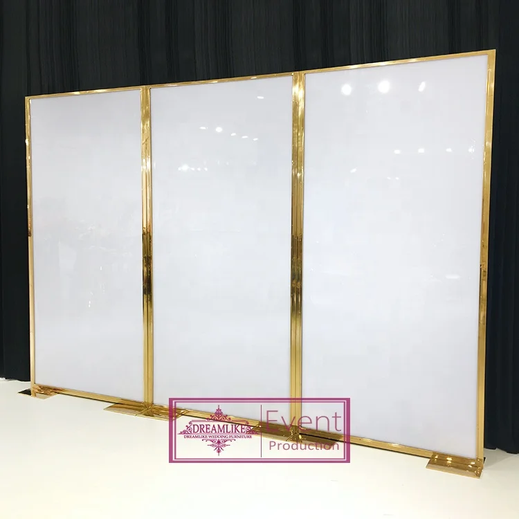 Черно-белый фон из нержавеющей стали с акриловой свадебной панелью для декора