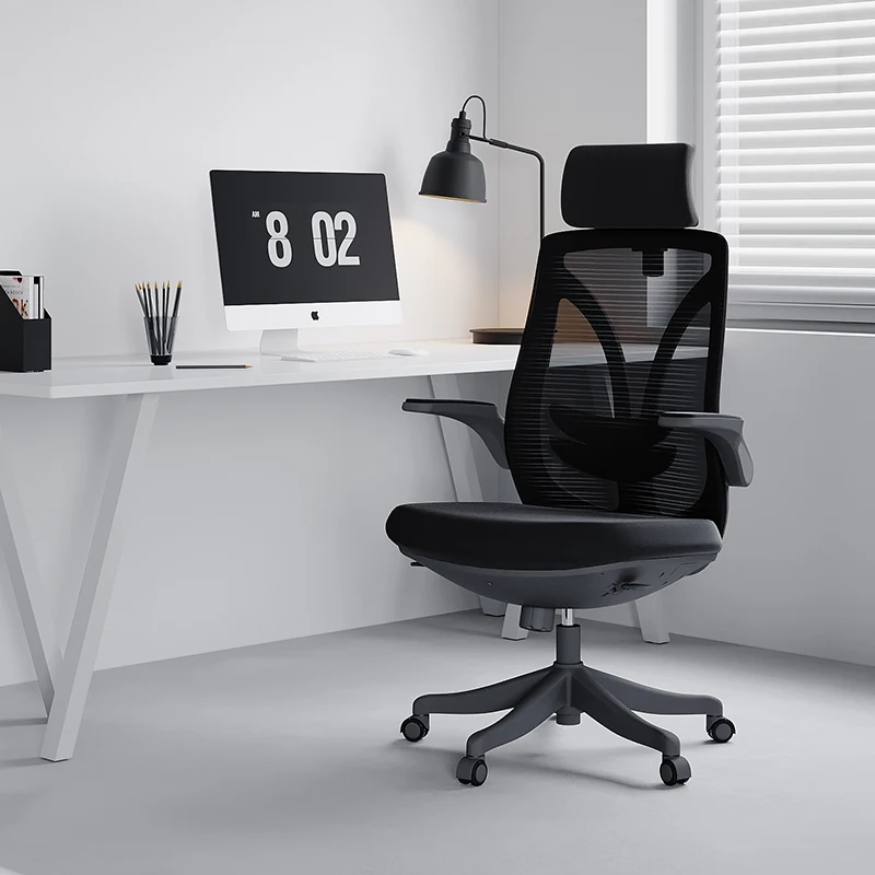 Office Furniture High Back Flip Up Arm Ergonomic Swivel Executive Computer Mesh Chairs For Office Work
