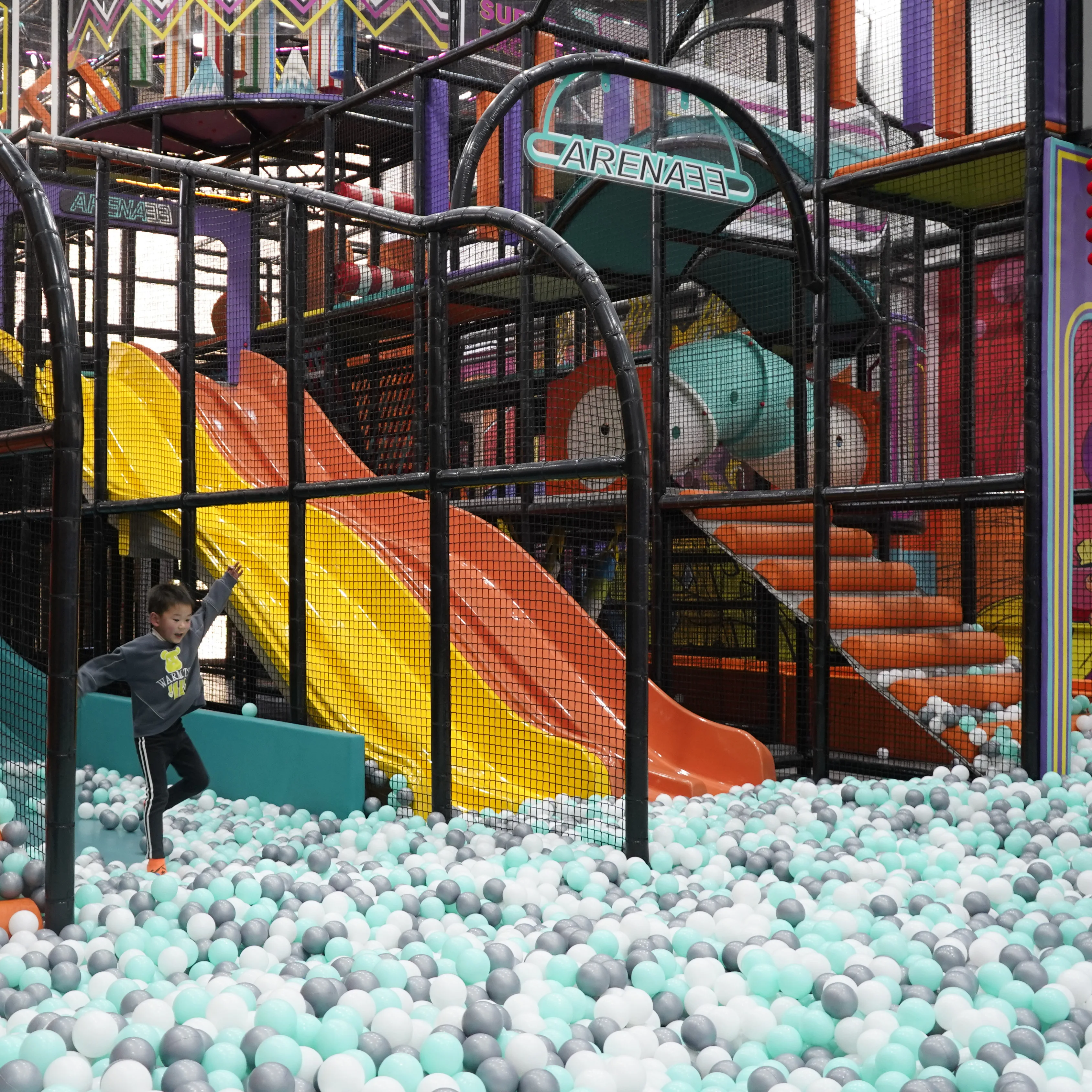 unique design hot sale kids soft play indoor playground equipment with slide for kindergarten