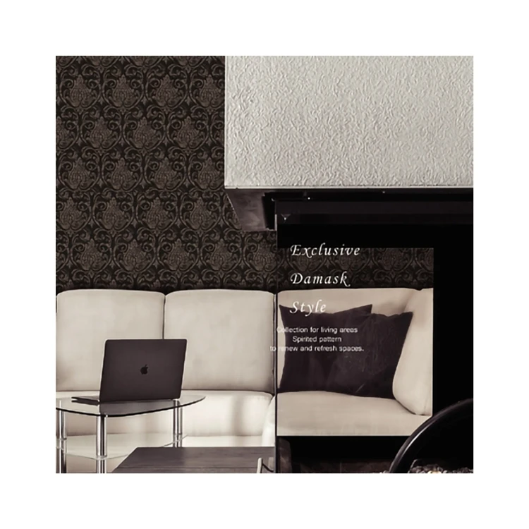 Luxury Wallpaper Postmodern Rococo Flower Damascus Clean Color Living Room Home Decoration