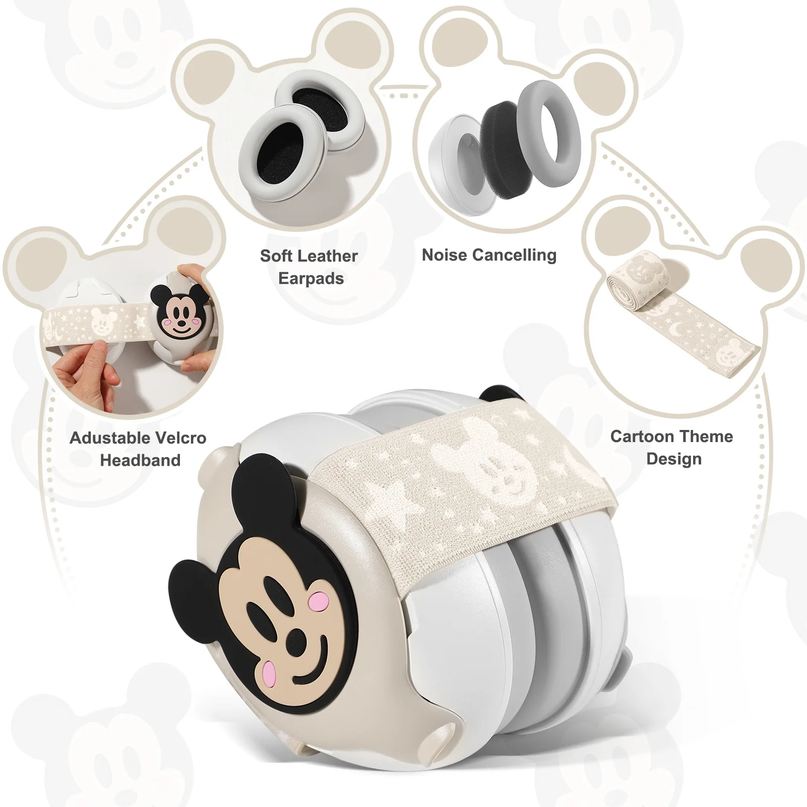 Soundproof Earmuffs Cartoon Infant Noise Anti Kids Anti-noise Cancelling for Autumn Winter Color Fashion Warm Mask Acoustic Baby