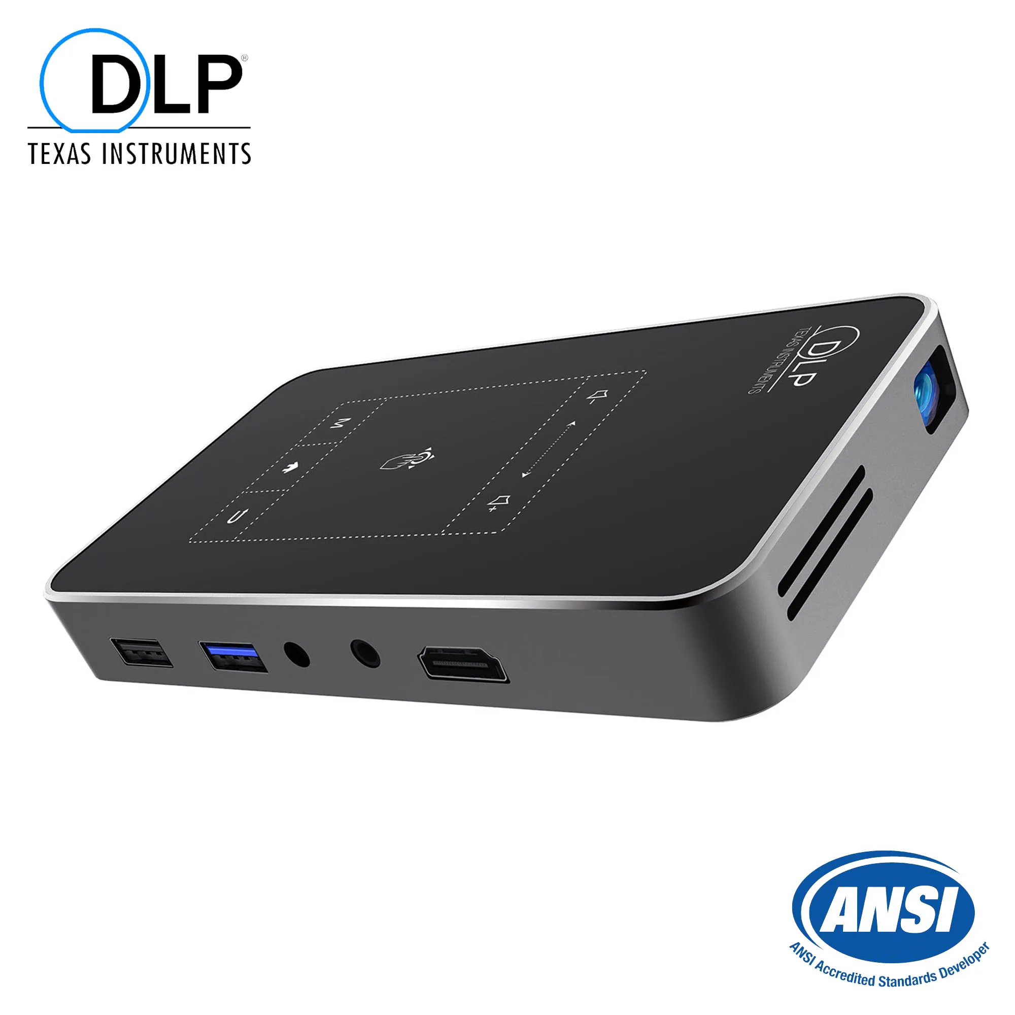  Hotack модный карманный цифровой мини-проектор Android 9 видео 4K DLP с сенсорным WIFI Bluetooth и батареей 5000