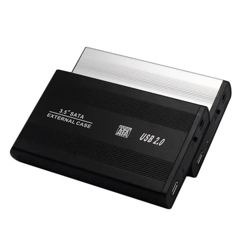 Portable 3.5 Inch Hard Drive External Box USB2.0 SATA IDE HDD Enclosure Hard Disk Case with UASP 12V Power