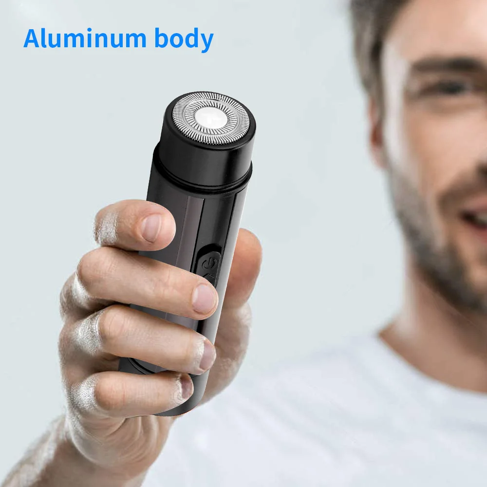 PRITECH Electric USB Rechargeable Men Body Battery Operated Mini Portable Men Beard Shavers