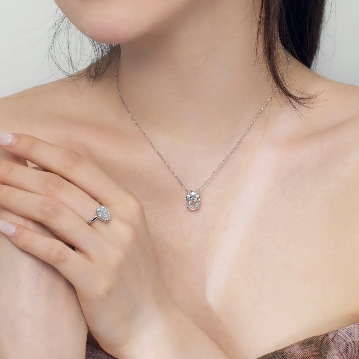 Dylam Simple Design 18K Gold Plated Chain Link Charm 9Mm Round 8A Cz Zircon Necklace S925 Silver Pendant Necklaces For Women