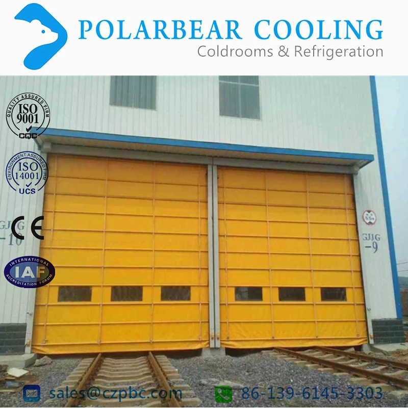 Industrial Roller Shutter Doors Plastic Roll up Door Cold Room Fast Shutter Doors For Factory