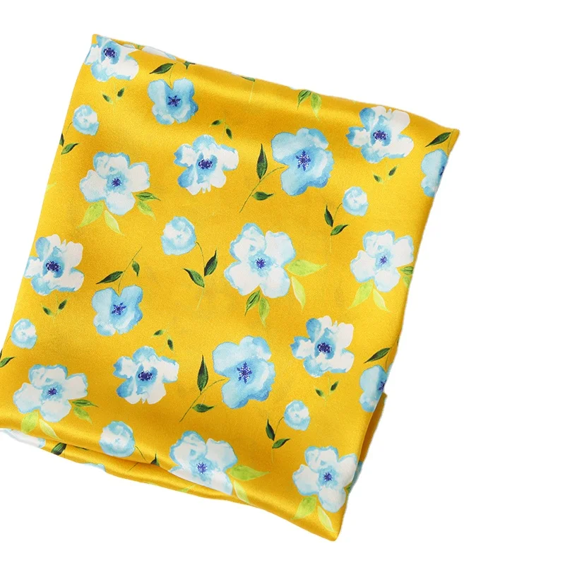 Best Selling Italian Designs 6A Grade High Quality 16MM Silk Satin Printed Silk fabric For Dress