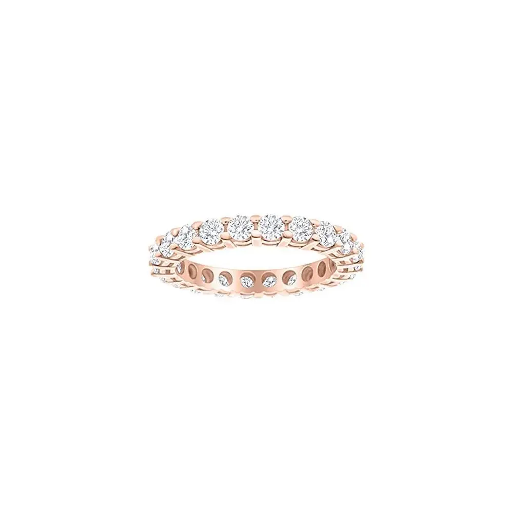 1 Carat 18K White Gold Round Lab Diamond Ladies Eternity Wedding Anniversary Stackable Ring Band Value