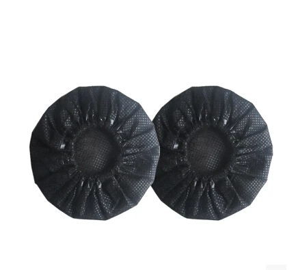 2 Pcs Disposable Black Headphone Headset Cover Head Set Cover Earphone Cover Case with Customized