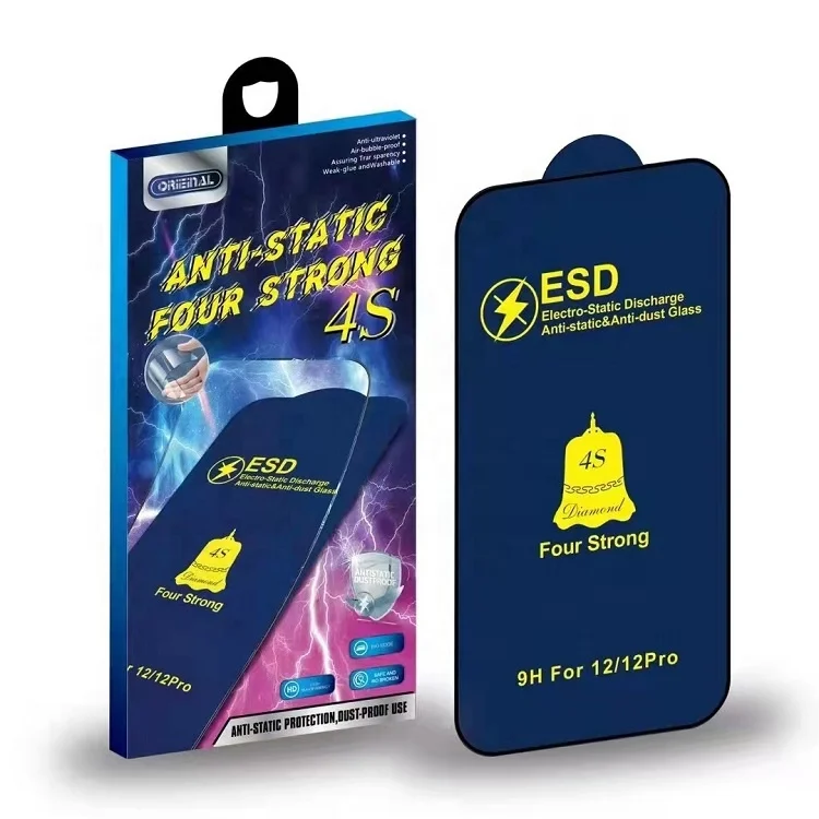 2.5D Full Cover ESD Anti-Explosion Tempered Glass Film Screen Protector For iPhone 13 14 Pro Max