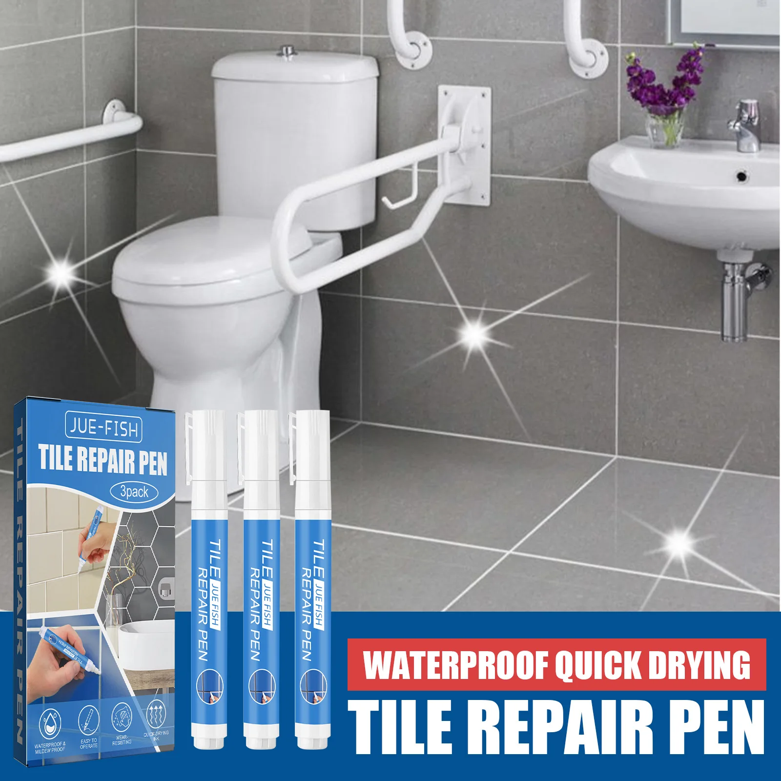 Tile Repair Pen Sewing pen Bathroom beautification tile repair water and mildew resistant floor crevices