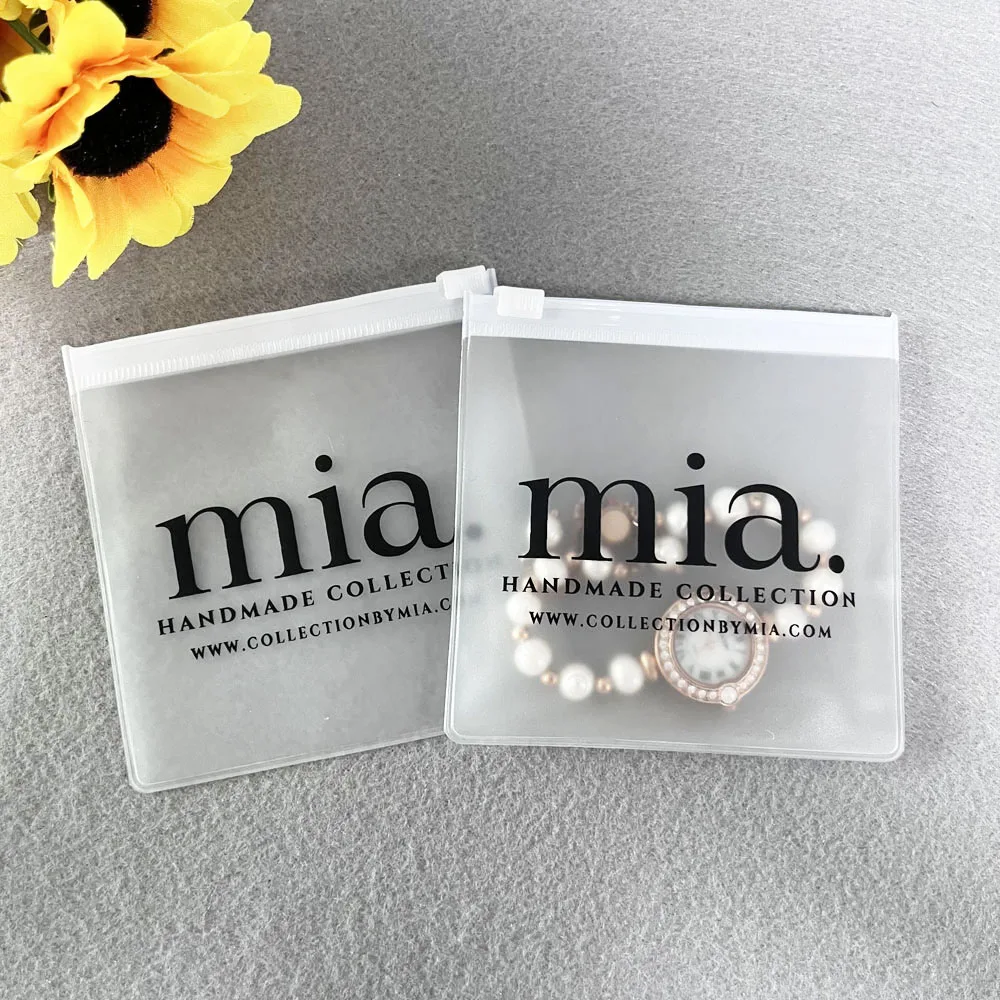 Luxury Custom Clear Zipper Jewelry PVC Bag With Logo Ziplock Jewelry Zipper Bag Pouch For Jewelry Packaging