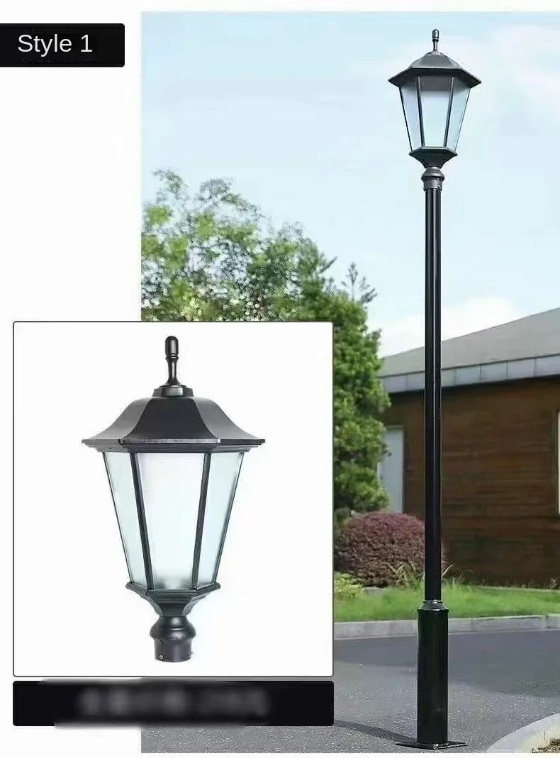 Modern Vintage Outdoor LED Pole Light 6M 5M 4M 3M Garden Top Post Street Lights 150W Waterproof Landscape Lighting