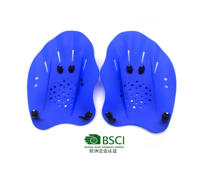 Wholesale Custom Swimming Paddles Training Adjustable Hand Webbed Gloves Pad Fins Flippers Swim Training Paddles Glove