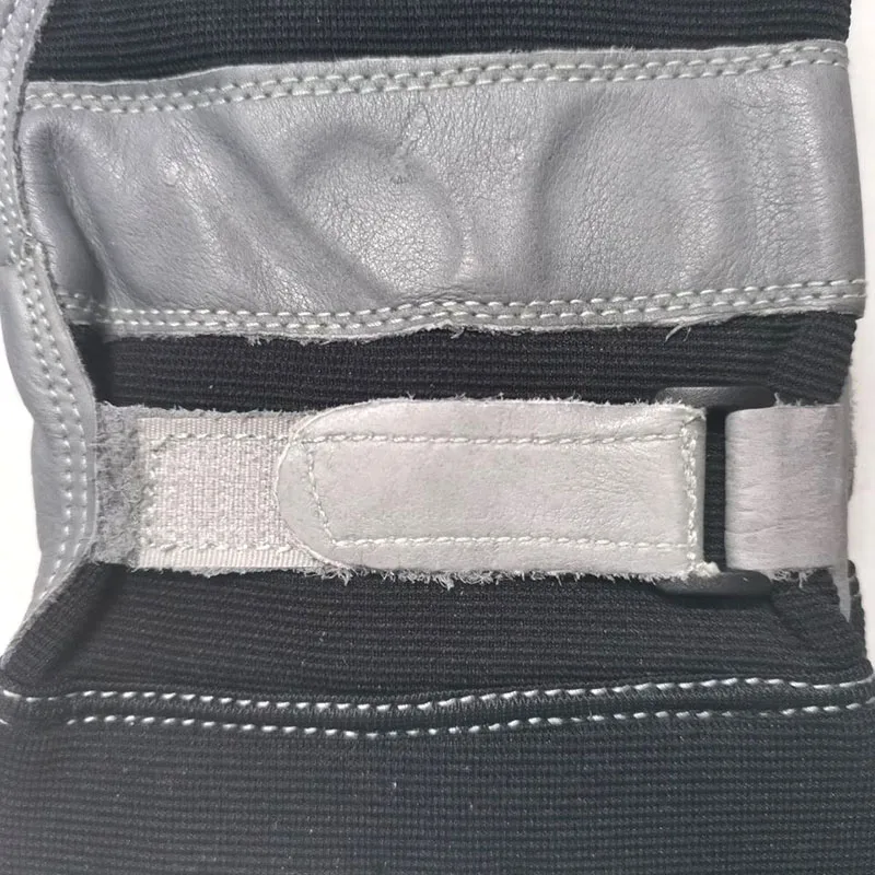 Custom logo design cowhide leather mesh fabric anti-vibration mechanical work Welding safety gloves