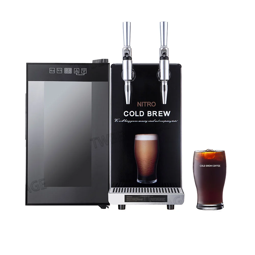 Commercial cold brew nitro coffee dispenser machine widely used in cafe